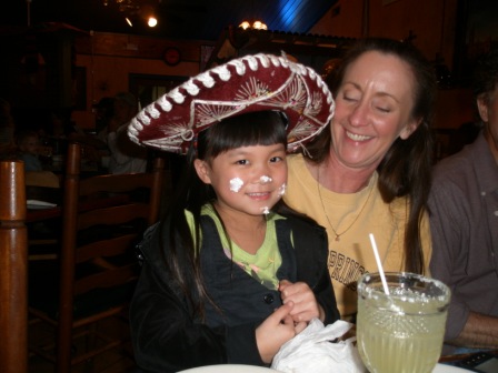 Kasen celebrating her birthday at Casa Mexico